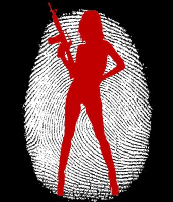 Logo White Fingerprint Red Girl