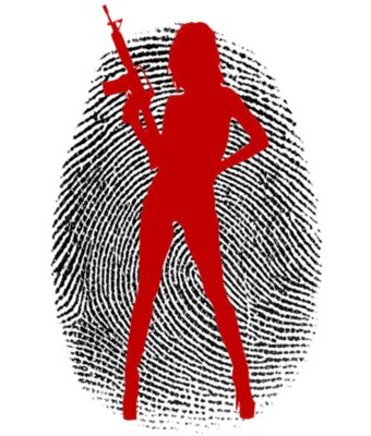 Logo Black Fingerprint Red Girl